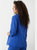 Womens/Ladies Ruched Blazer - Cobalt Blue