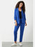 Womens/Ladies Ruched Blazer - Cobalt Blue