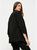 Womens/Ladies Ruched Tall Blazer - Black