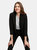 Womens/Ladies Ruched Tall Blazer - Black