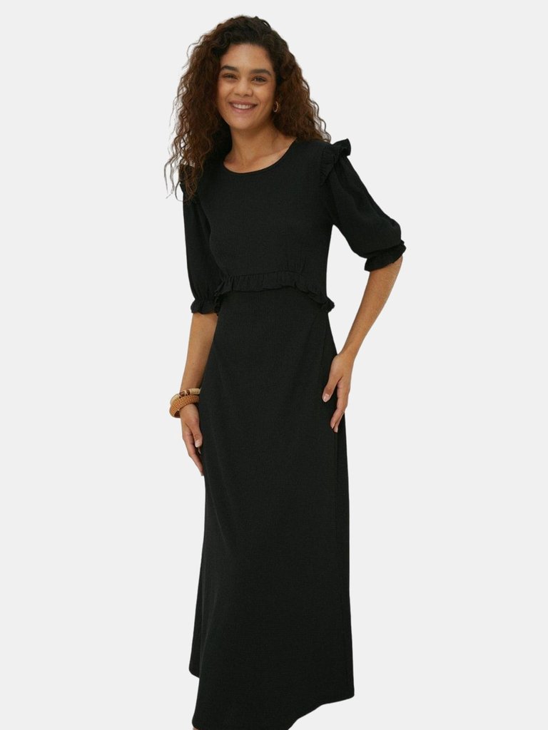 Womens/Ladies Ruffled Tall Midi Dress