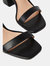 Womens/Ladies Safiya High Block Heel Sandals - Black