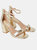 Womens/Ladies Safiya High Block Heel Sandals - Gold - Gold