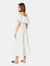 Womens/Ladies Spotted Bardot Midi Dress - Ivory