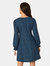 Womens/Ladies Spotted Petite Mini Dress - Blue