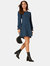 Womens/Ladies Spotted Petite Mini Dress - Blue