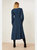 Womens/Ladies Spotted V Neck Midi Dress - Blue