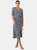 Womens/Ladies Spotted Wrap Midi Dress - Navy - Navy