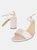 Womens/Ladies Swirl Satin Wide Block Heel Sandals - Blush