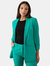 Womens/Ladies Tall Ruched Blazer - Green - Green