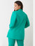 Womens/Ladies Tall Ruched Blazer - Green