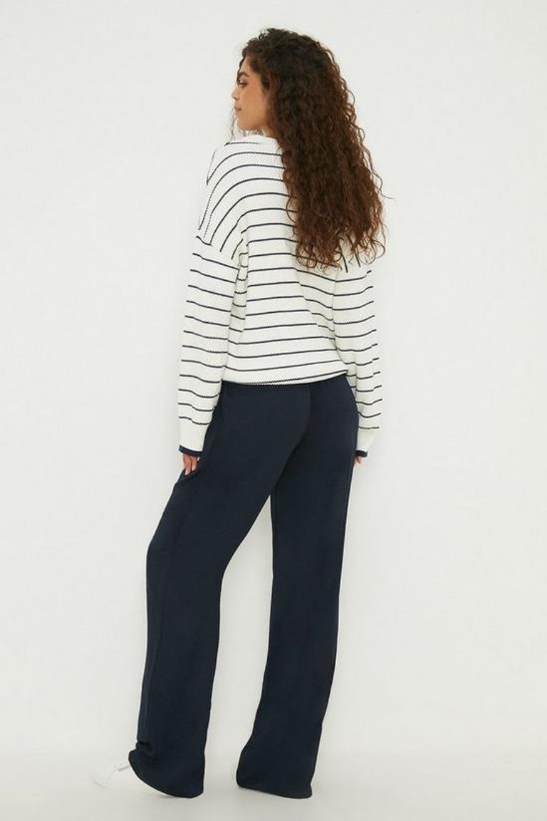 Womens/Ladies Tall Wide Leg Pants - Navy