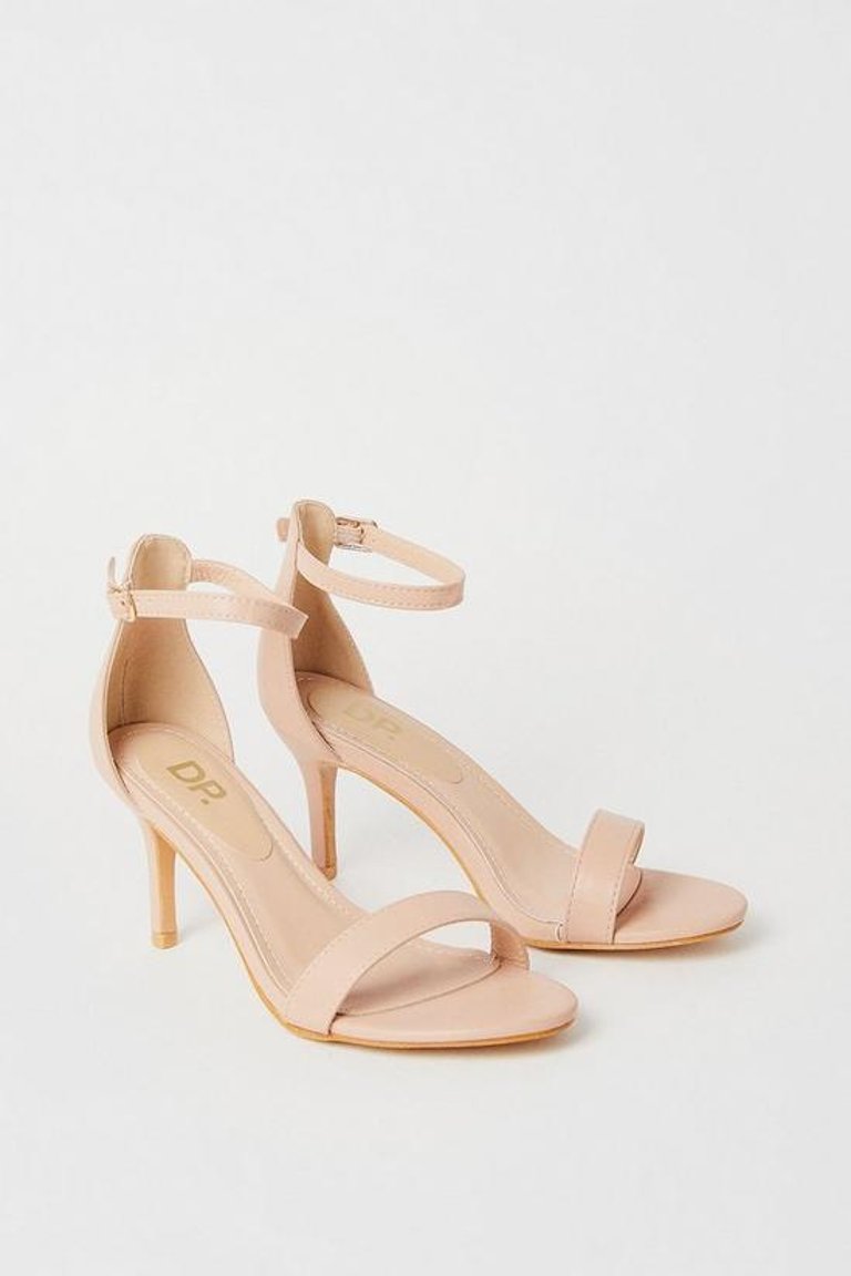 Womens/Ladies Tasha Barely There Stiletto Heel Sandals - Blush