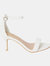 Womens/Ladies Tasha Barely There Stiletto Heel Sandals - White