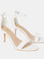 Womens/Ladies Tasha Barely There Stiletto Heel Sandals - White - White