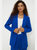 Womens/Ladies Turned Up Cuff Tall Blazer - Cobalt - Cobalt