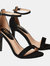 Womens/Ladies Tyla Wide Stiletto Heel Sandals - Black - Black