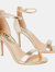 Womens/Ladies Tyla Wide Stiletto Heel Sandals - Gold - Gold