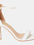 Womens/Ladies Tyla Wide Stiletto Heel Sandals - White