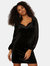 Womens/Ladies Velvet Sweetheart Mini Dress