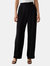 Womens/Ladies Wide Leg Pants - Black - Black