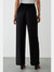 Womens/Ladies Wide Leg Pants - Black