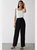 Womens/Ladies Wide Leg Pants - Black