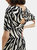 Womens/Ladies Zebra Print Tie Back Petite Relaxed Midi Dress