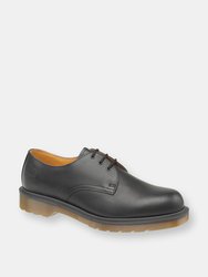 B8249 Lace-Up Leather Shoe / Unisex Shoes / Lace Shoes - Black - Black