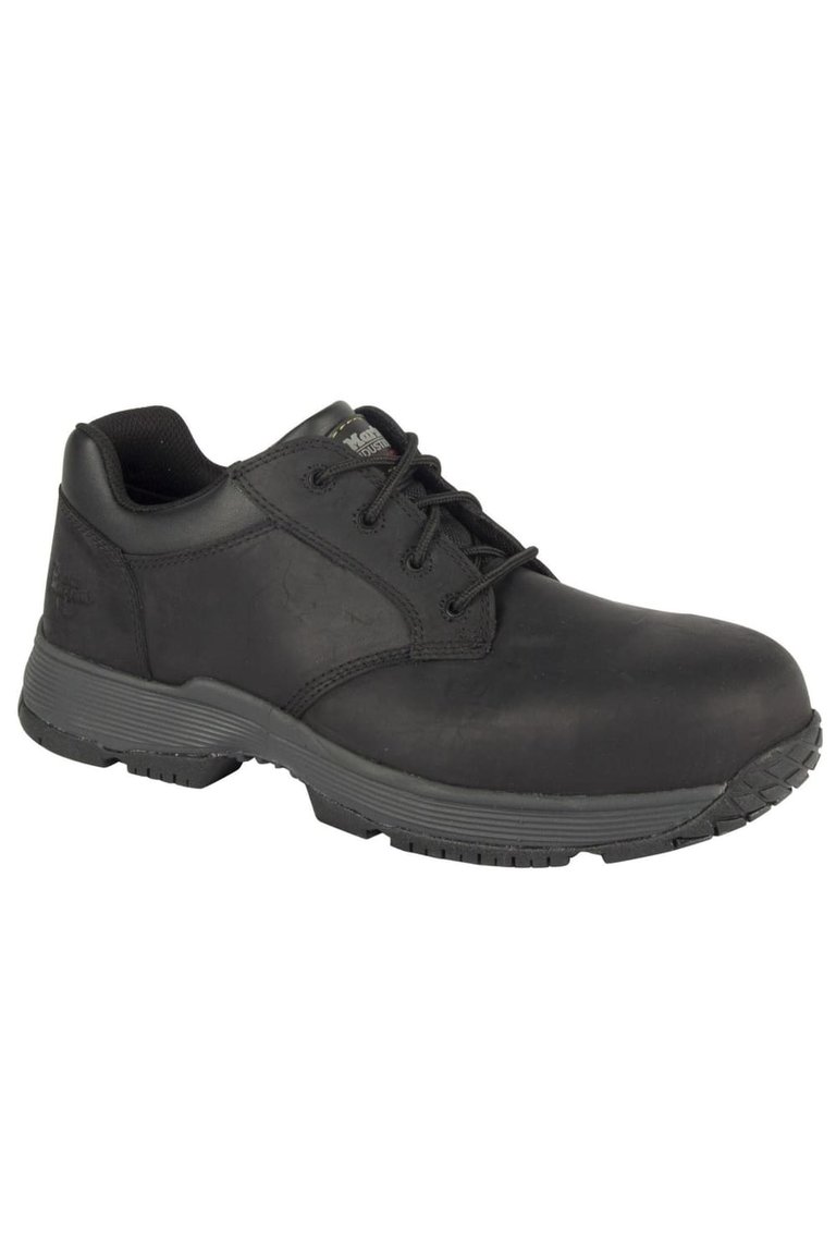 Mens Linnet Leather Safety Boots - Black - Black