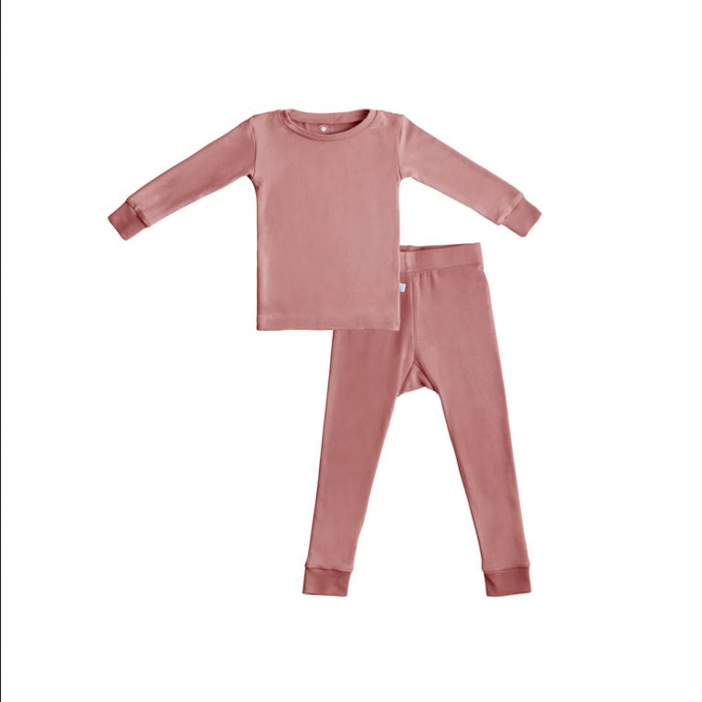 Toddler Bamboo Pajamas - Dusty Rose