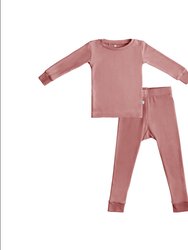 Toddler Bamboo Pajamas - Dusty Rose