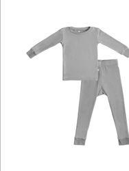 Toddler Bamboo Pajamas - Moon Grey