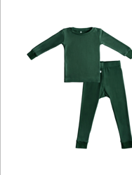 Toddler Bamboo Pajamas - Forest Green