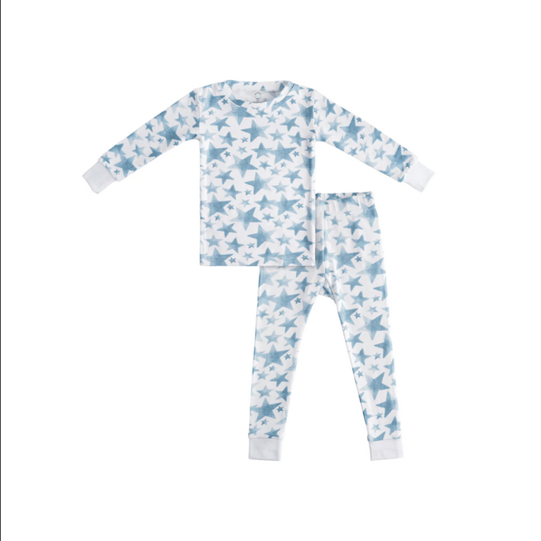 Toddler Bamboo Pajamas - Blue Stars