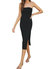 Bodycon High Slit Dress In Black - Black