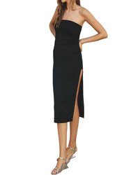 Bodycon High Slit Dress In Black