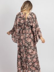 Butterfly Sleeved Maxi Dress