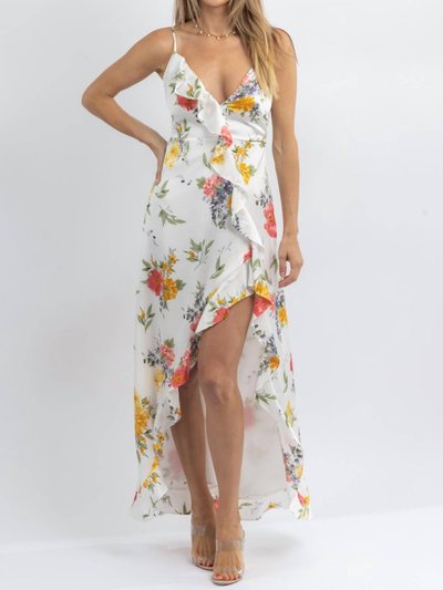 DRESS FORUM Chloe Multifloral Slit Midi Dress product