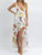 Chloe Multifloral Slit Midi Dress - White