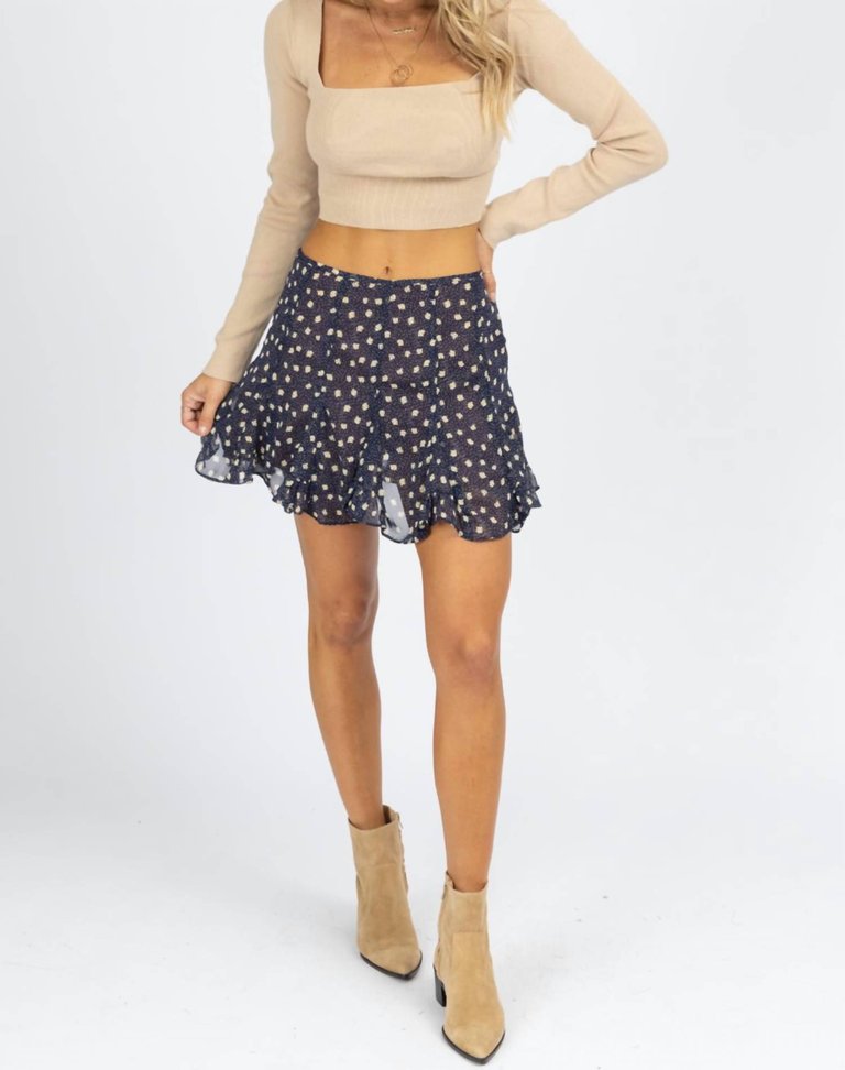 Floral Fit Flare Mini Skirt