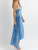 Fresco Pleated Midi Dress In Blue