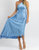 Fresco Pleated Midi Dress In Blue