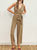 Full Life Button Front Sleeveless Jumpsuit In Sage Olive - Sage Olive