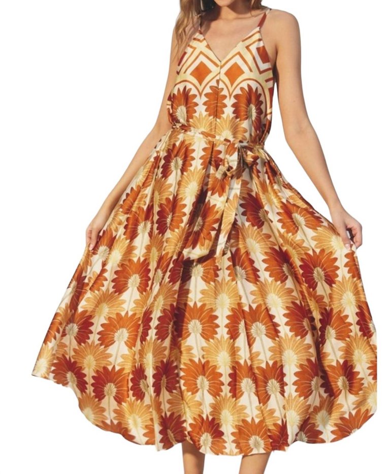 Golden Age Maxi Dress In Hawaiian Sunset