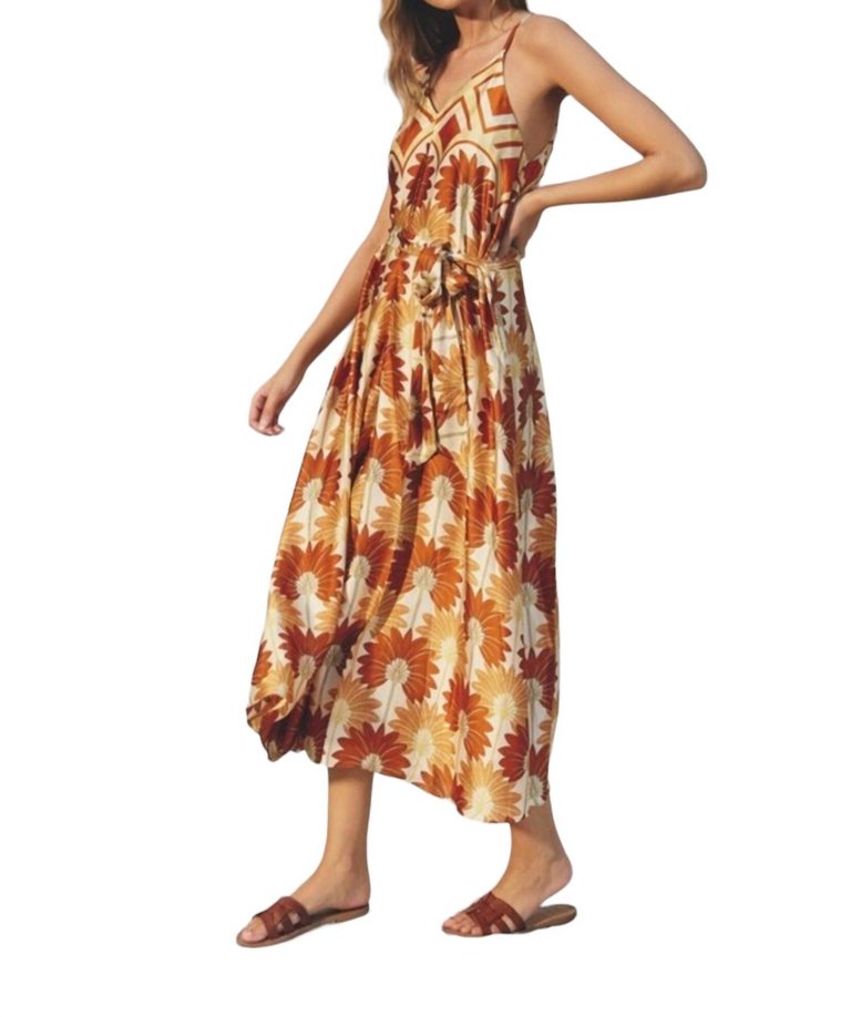 Golden Age Maxi Dress In Hawaiian Sunset - Hawaiian Sunset