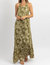 Halter Maxi Dress - Andie Olive/Gold