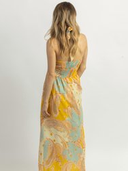 Lemonade Breeze Crossover Midi Dress