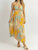 Lemonade Breeze Crossover Midi Dress - Yellow