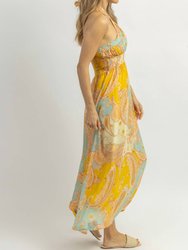 Lemonade Breeze Crossover Midi Dress